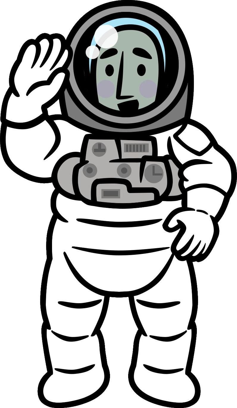 Astronaut Clipart Comic - Png Download (797x1374), Png Download