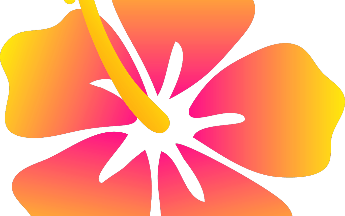 Orange Hawaiian Flower Clipart Free Clipart - Png Download (1368x855), Png Download
