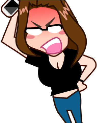 Angry Emoji Clipart Girl - Png Download (640x480), Png Download