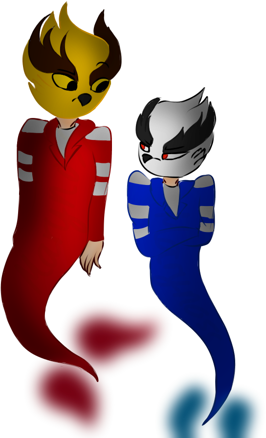 Vanoss And Vanti As Mermaid Art By Clipart (544x895), Png Download