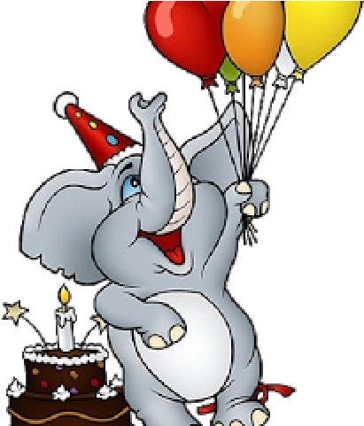 Happy Birthday Clipart Elephant - Png Download (640x480), Png Download