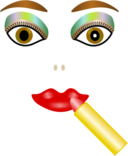 A Colorful Make Up Clipart (566x800), Png Download