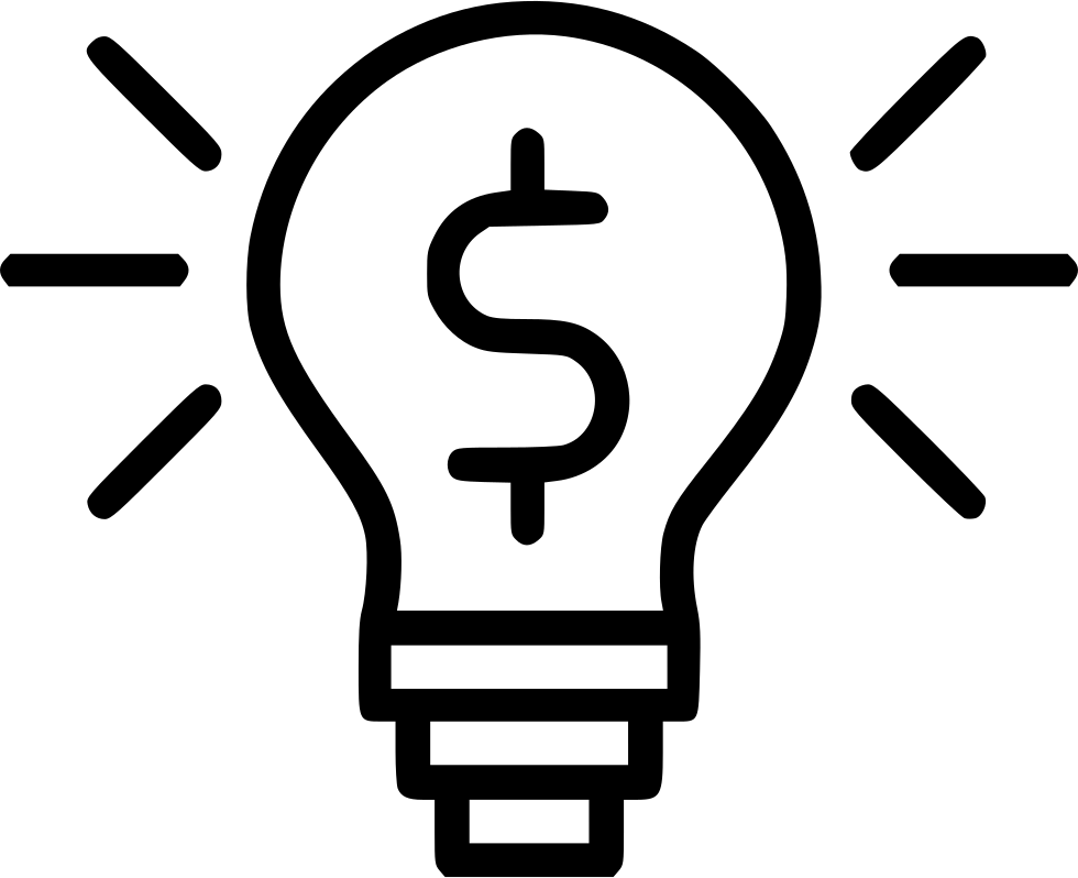 Illuminated Lightbulb Dollar Sign Comments Clipart (980x798), Png Download