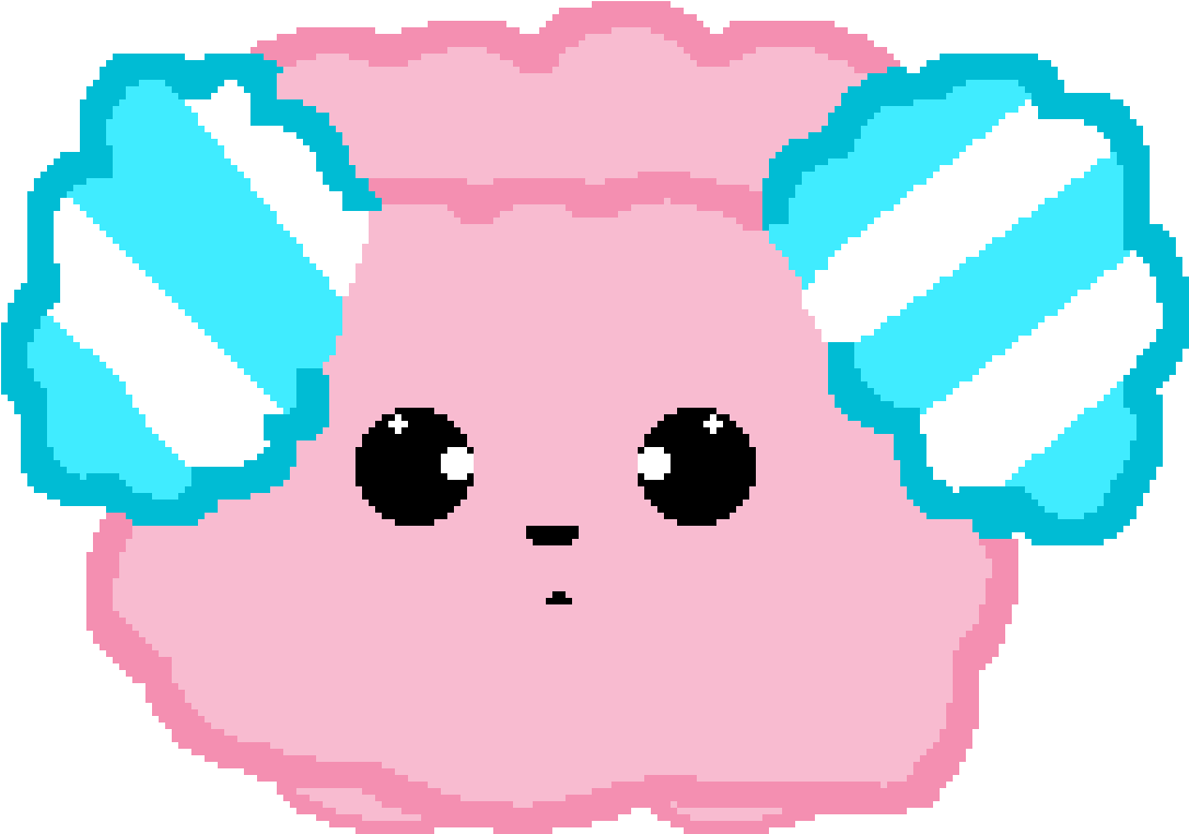 Cotton-candy Marshmallow Poodle Clipart (1200x1200), Png Download