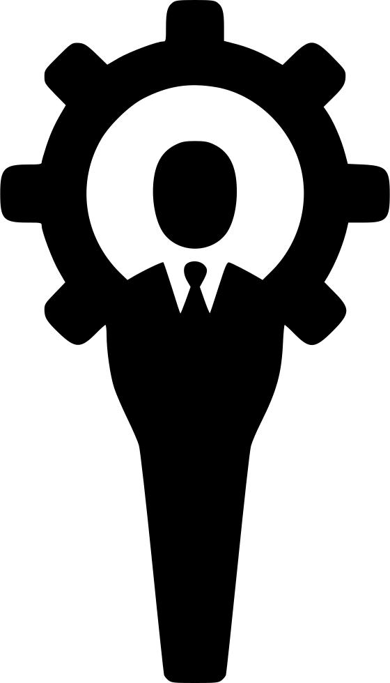 Support Management Manager Man Gear Cog Comments Clipart (560x980), Png Download