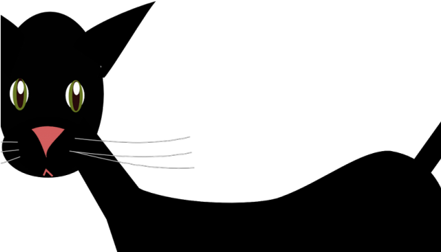 Black Cat Clipart Cat Scratch - Png Download (640x480), Png Download