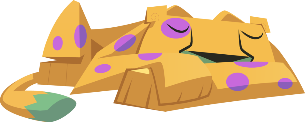 Cheetah Sleeping Clipart (1000x402), Png Download