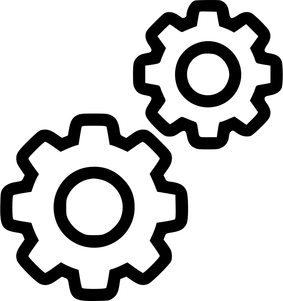 Black Gears Png Clipart (920x980), Png Download