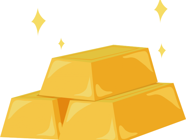 Bar Clipart Gold Biscuit - Png Download (640x480), Png Download