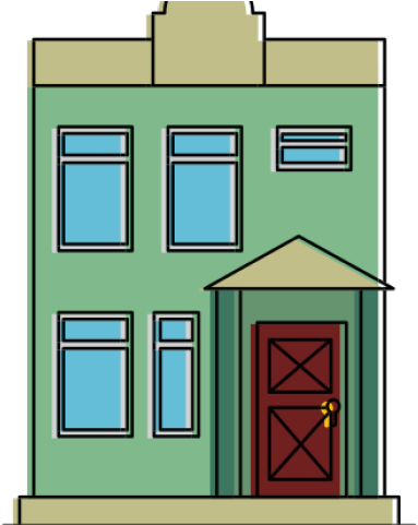 Mansion Clipart Front House - Png Download (640x480), Png Download