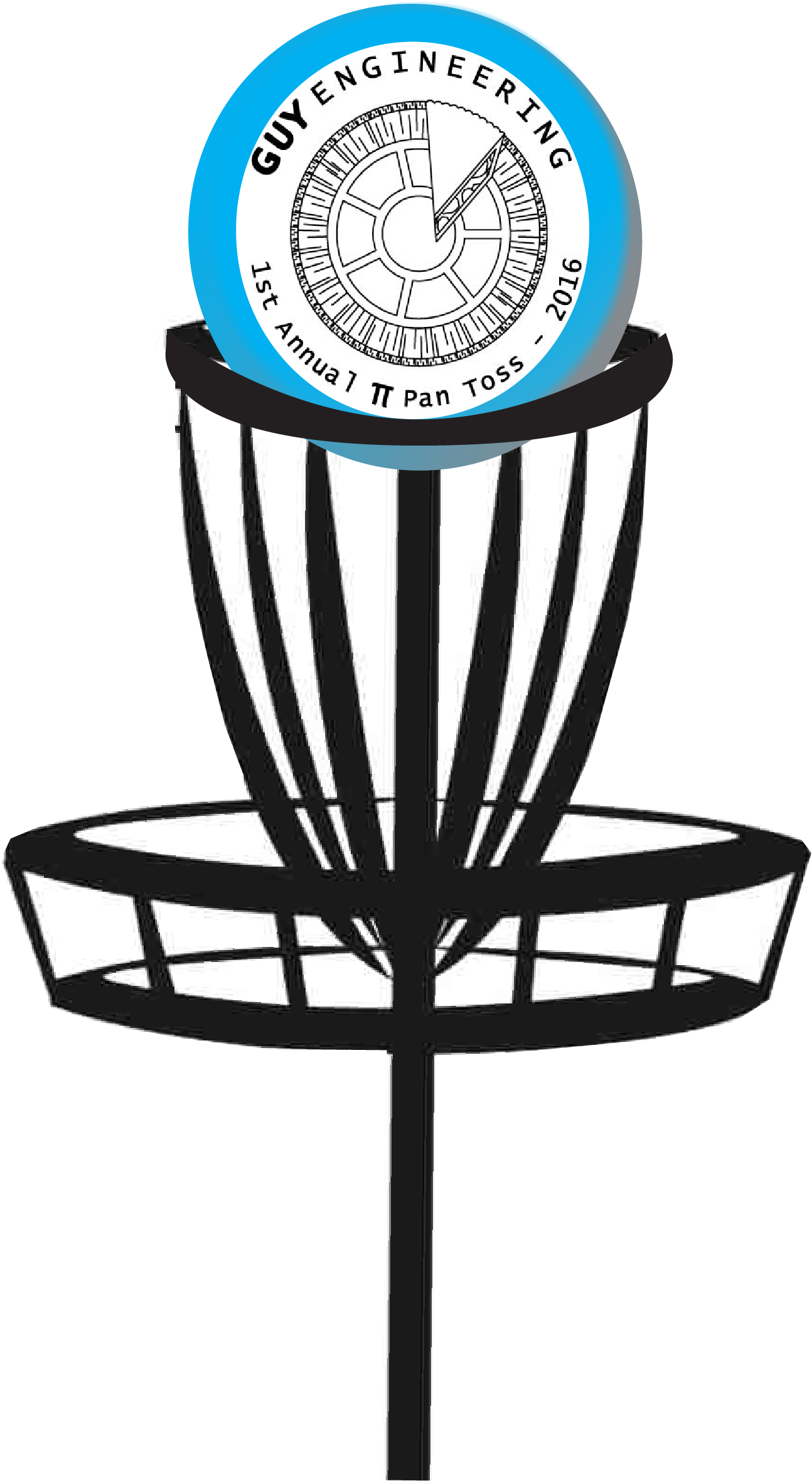 Frisbee And Basket Clipart (1506x2382), Png Download