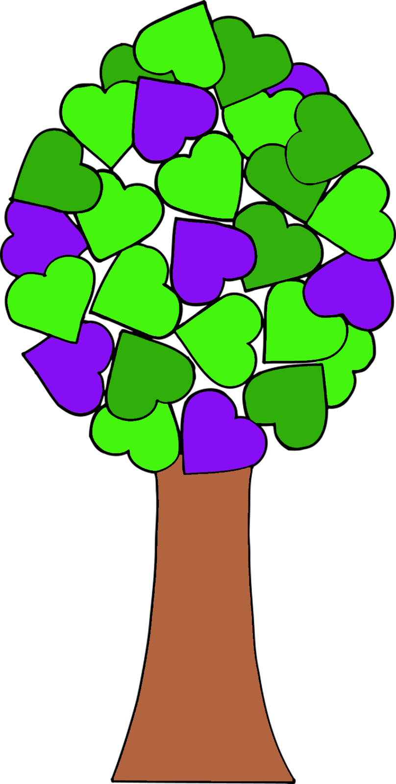 Here Are A Few "love Bug" Trees To Go Along With The Clipart (808x1600), Png Download