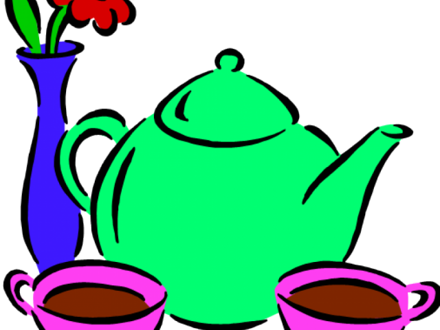 Tea Time Clipart Green Teapot - Png Download (640x480), Png Download