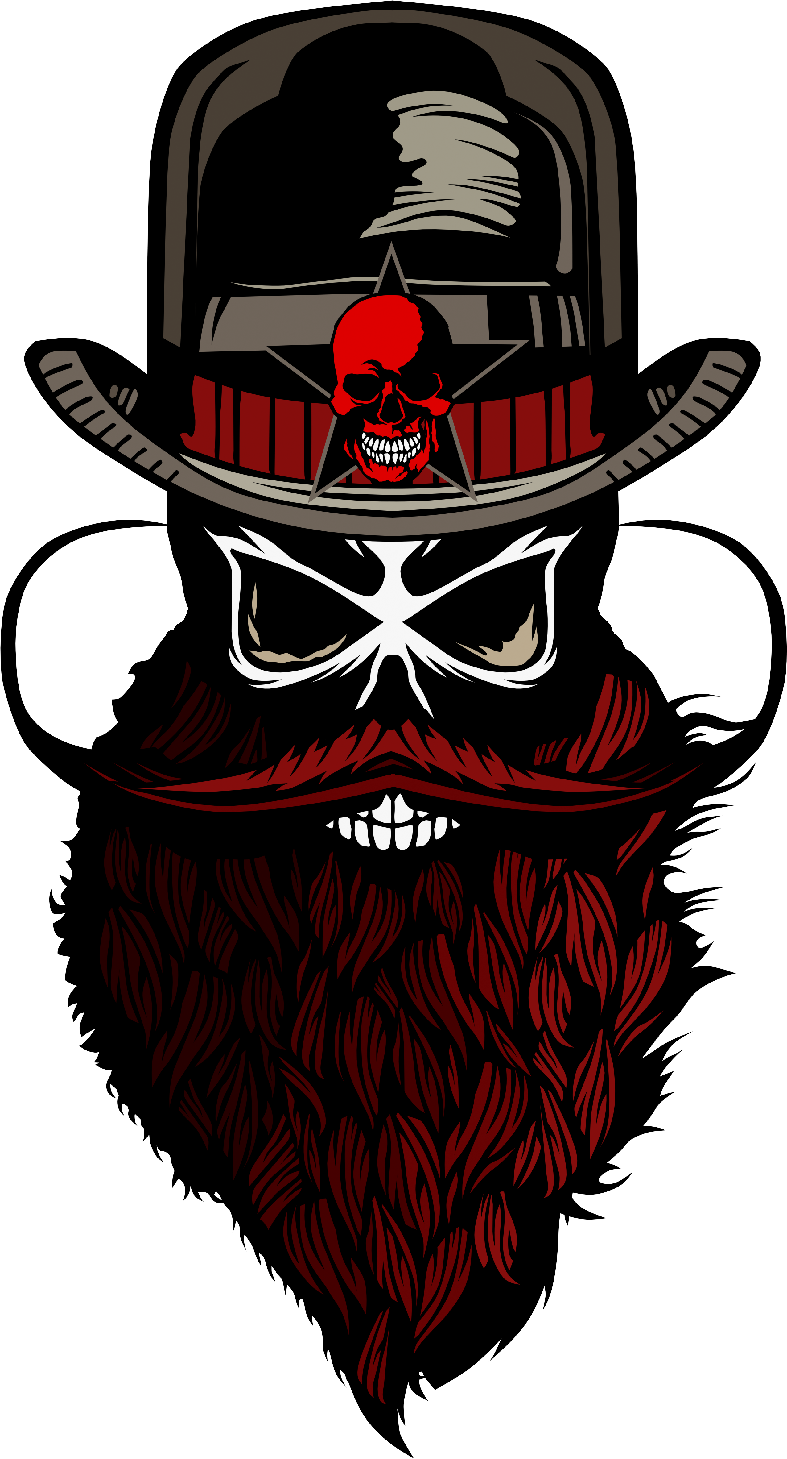 Tee Shirt Tete De Mort Crane Skull Clipart (2704x4832), Png Download