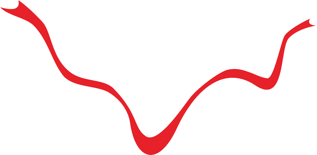 Red Slender Streamer Element Clipart (1024x502), Png Download