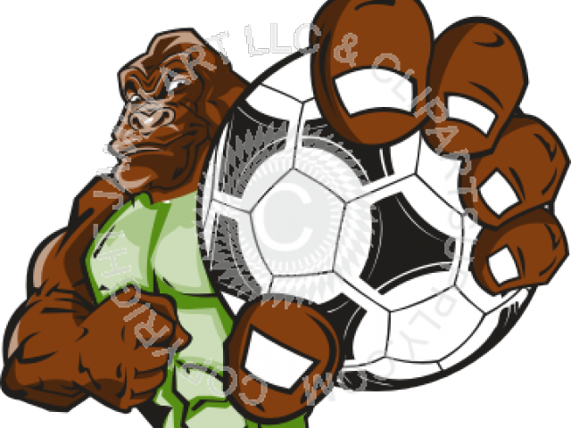Gorilla Clipart Football - Png Download (640x480), Png Download