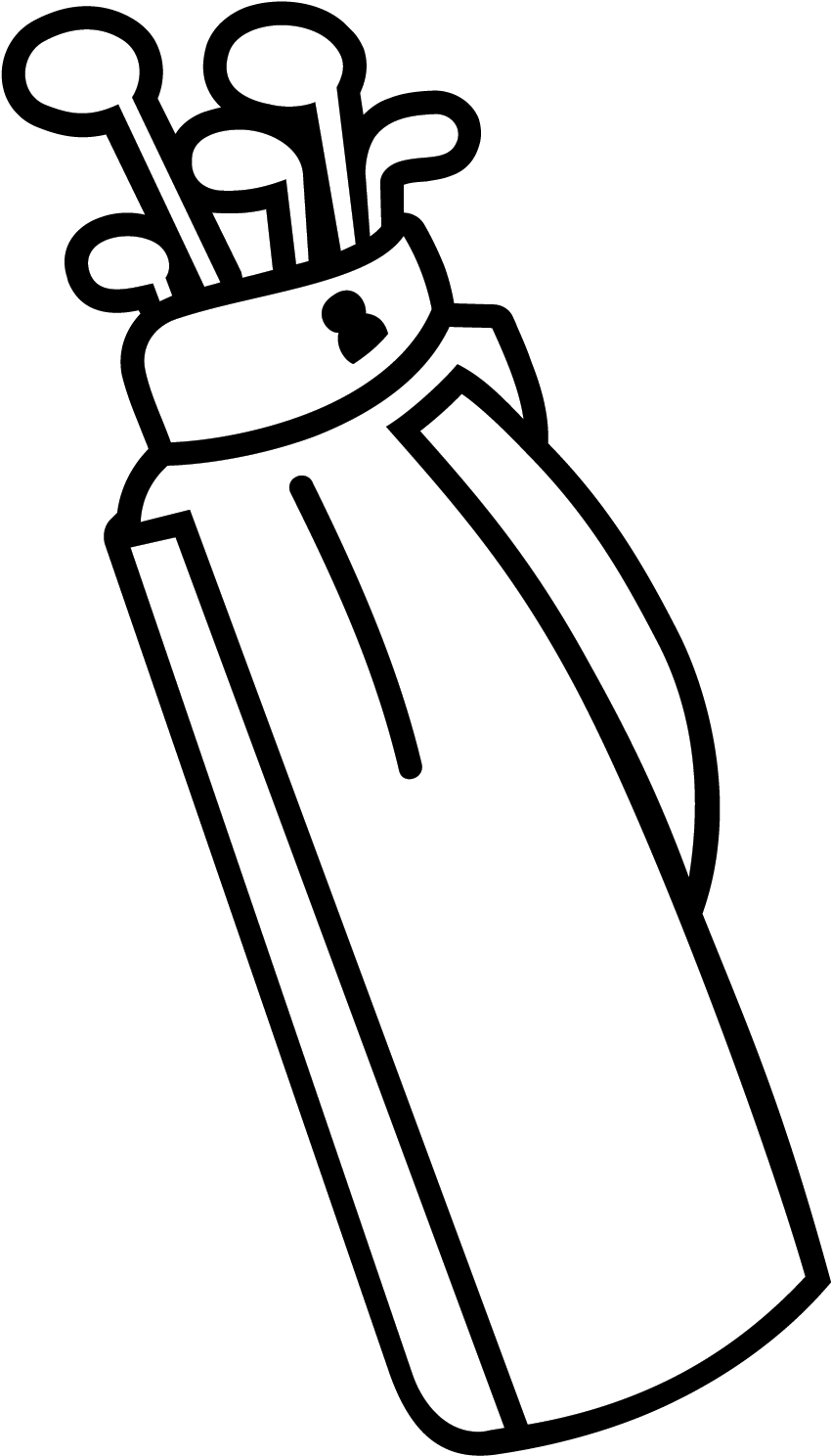 Golfbag - Clipart (854x1497), Png Download