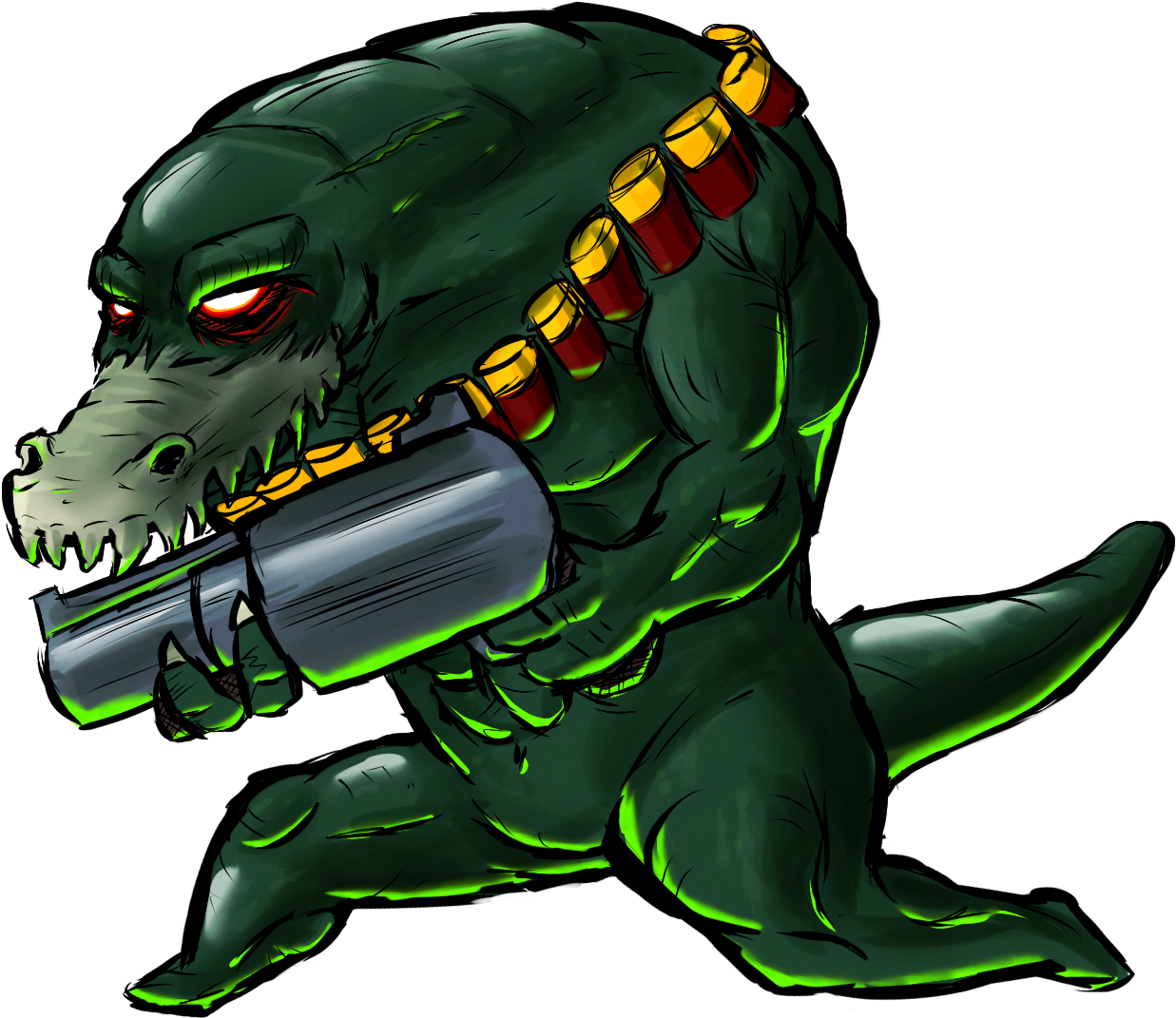 Fan Madebuff Gator Fan-art Clipart (1450x1216), Png Download
