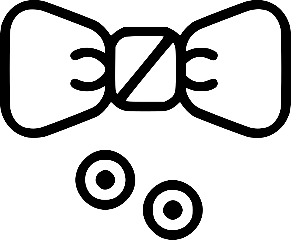 Bowtie Buttons Tux Fancy Comments Clipart (980x808), Png Download