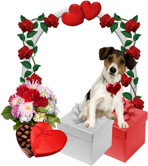 Cute Clipart, Flower Frame, Puppy Images, Heart Images, - Png Download (600x600), Png Download