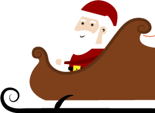 Sleigh Clipart Big Santa - Png Download (640x480), Png Download