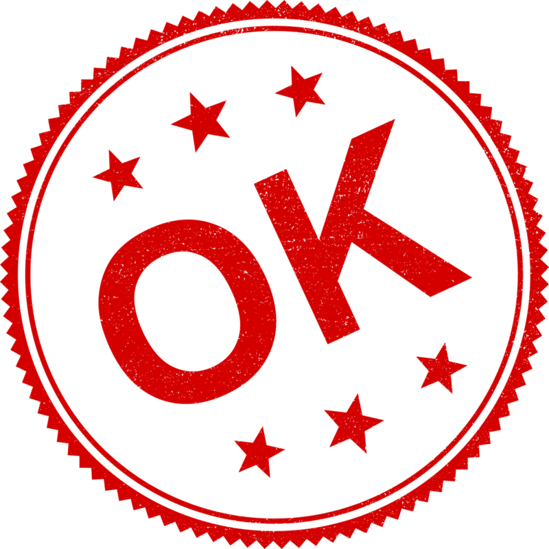 Ok Stamp Clipart (800x800), Png Download