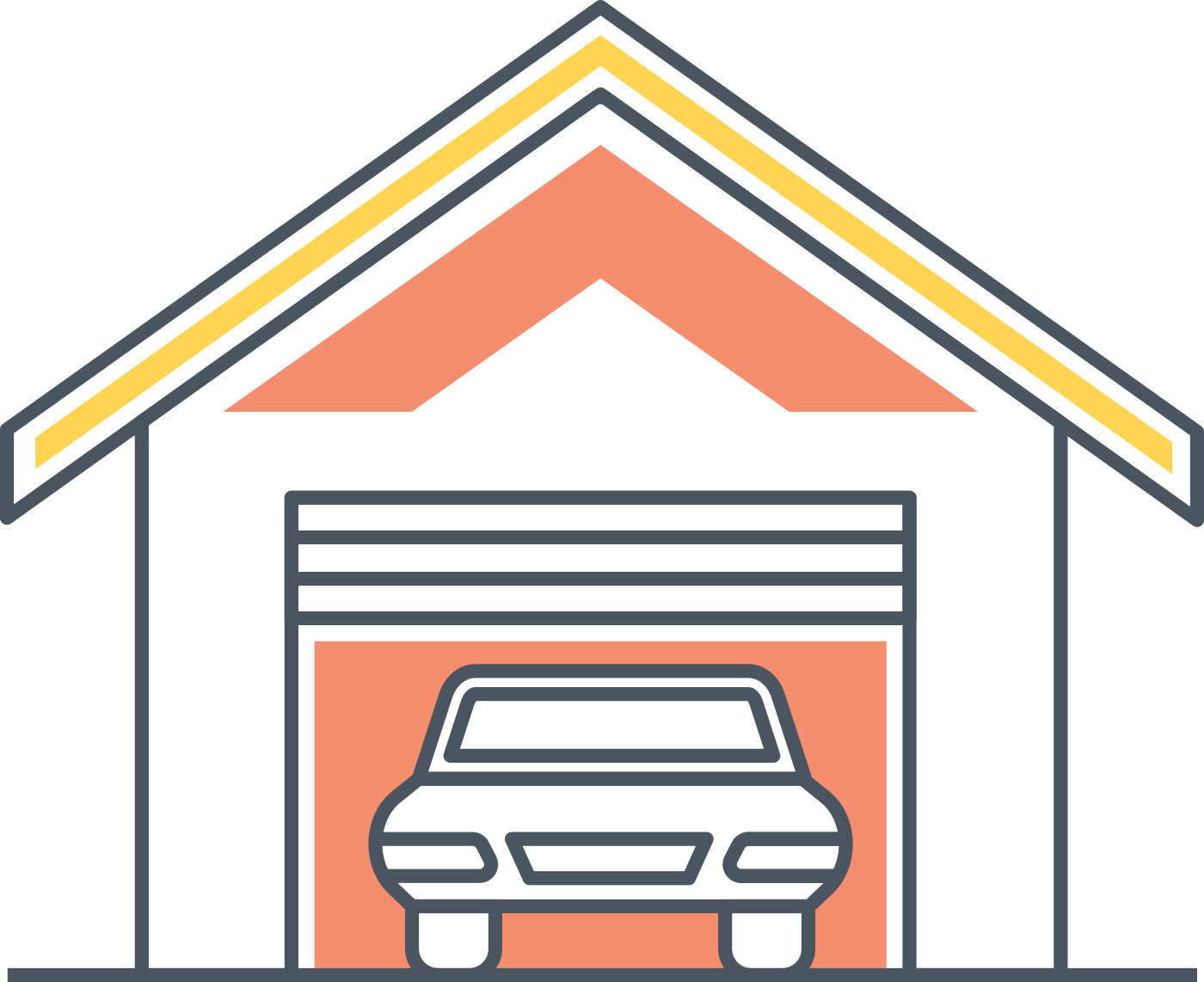 Garage Door Clipart - Png Download (1400x1142), Png Download