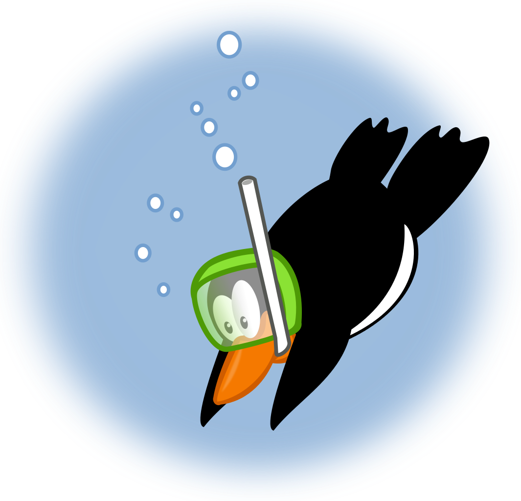 Clipart Penquin Diving - Png Download (1065x1024), Png Download