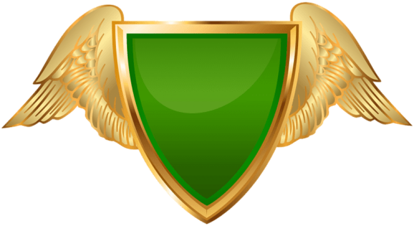 Free Png Download Badge With Wings Green Png Clipart Transparent Png (850x464), Png Download
