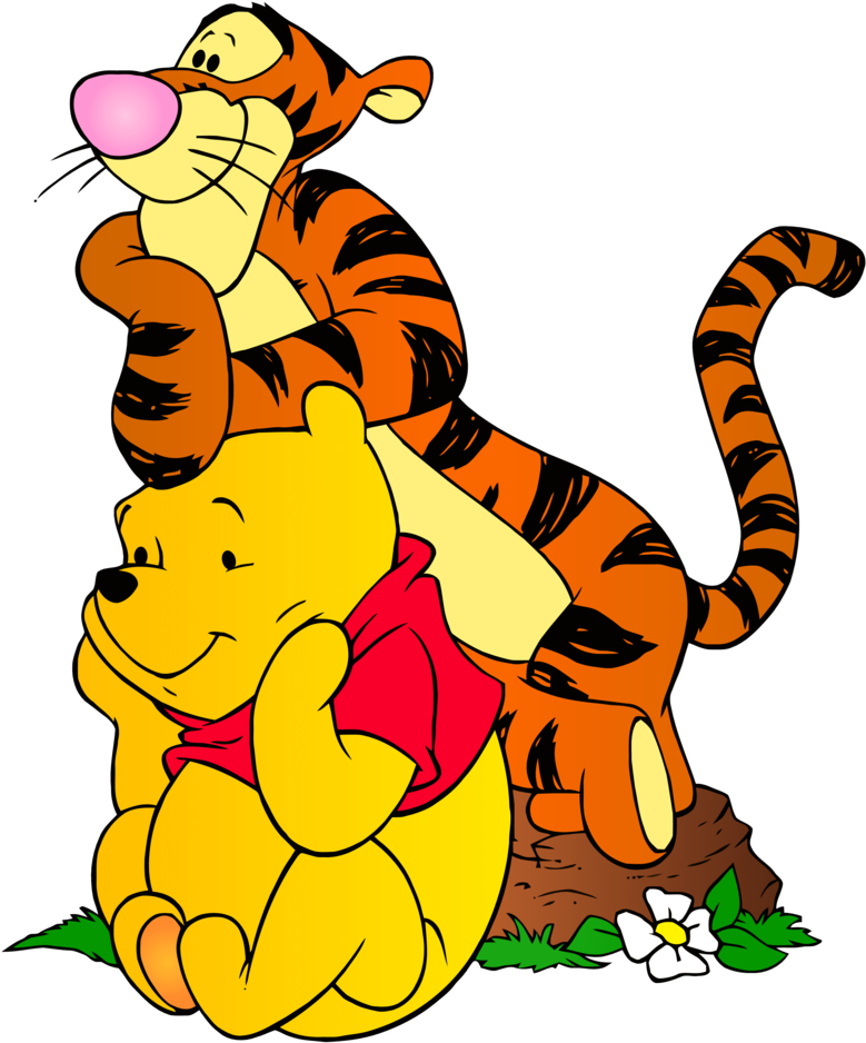 Winnie The Pooh And Tigger Clipart (800x963), Png Download