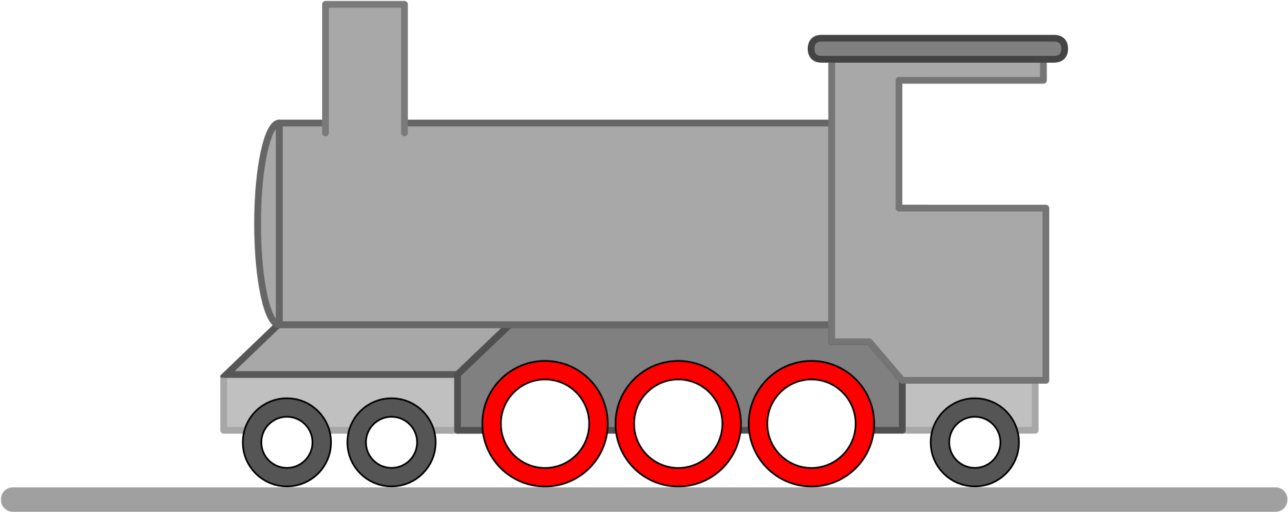 Axle Arrangement 2'c1' Steam Clipart (1280x561), Png Download