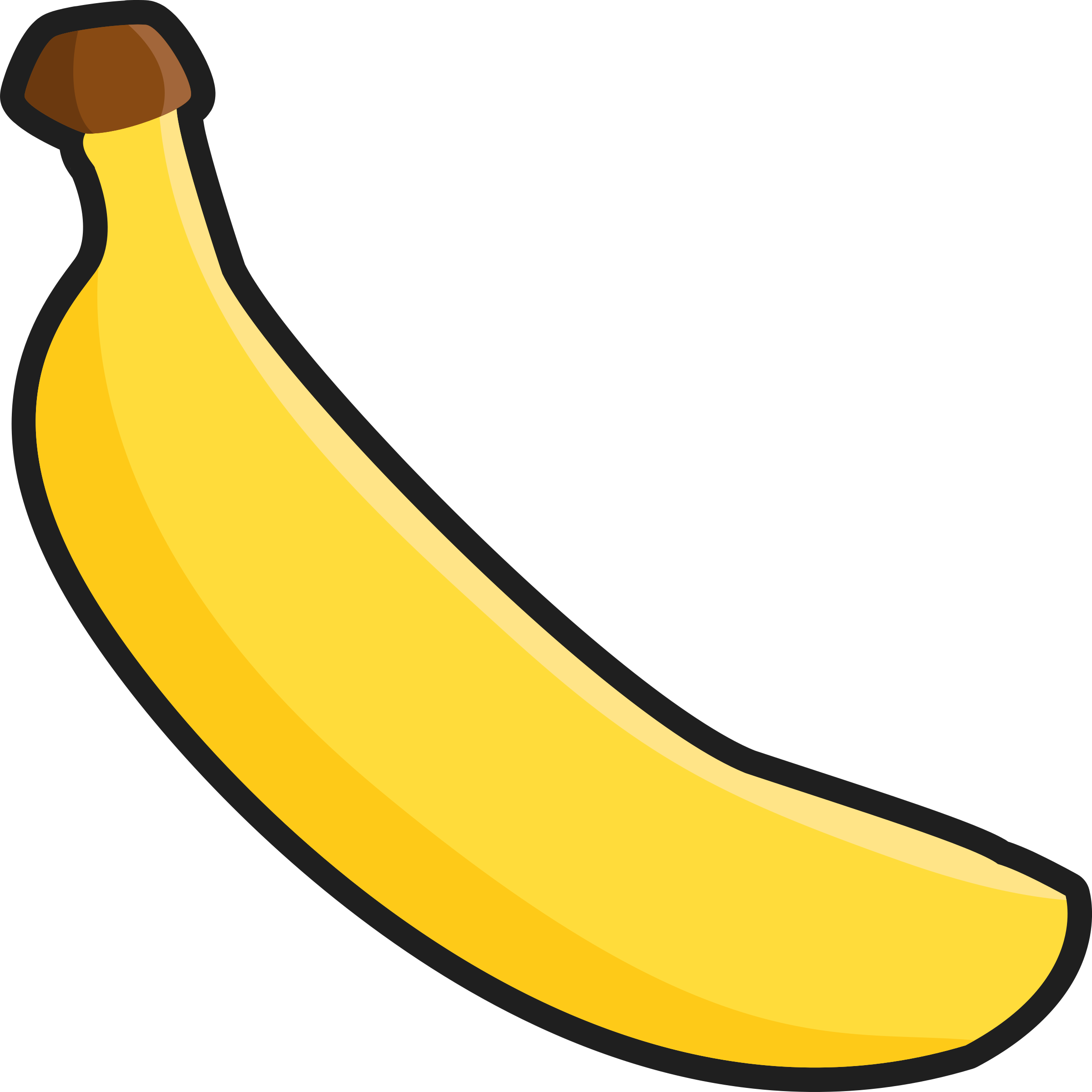 Clipart Of Outlined, Banana And Ross - Png Download (2400x2400), Png Download