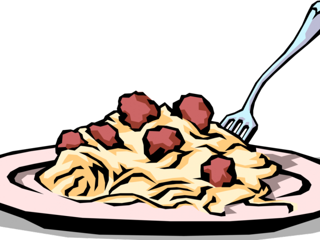 Drawn Pasta Spaghetti Meatball Clipart (640x480), Png Download