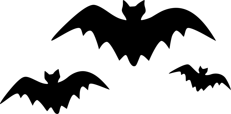 Scary Clip Bat - Png Download (980x486), Png Download
