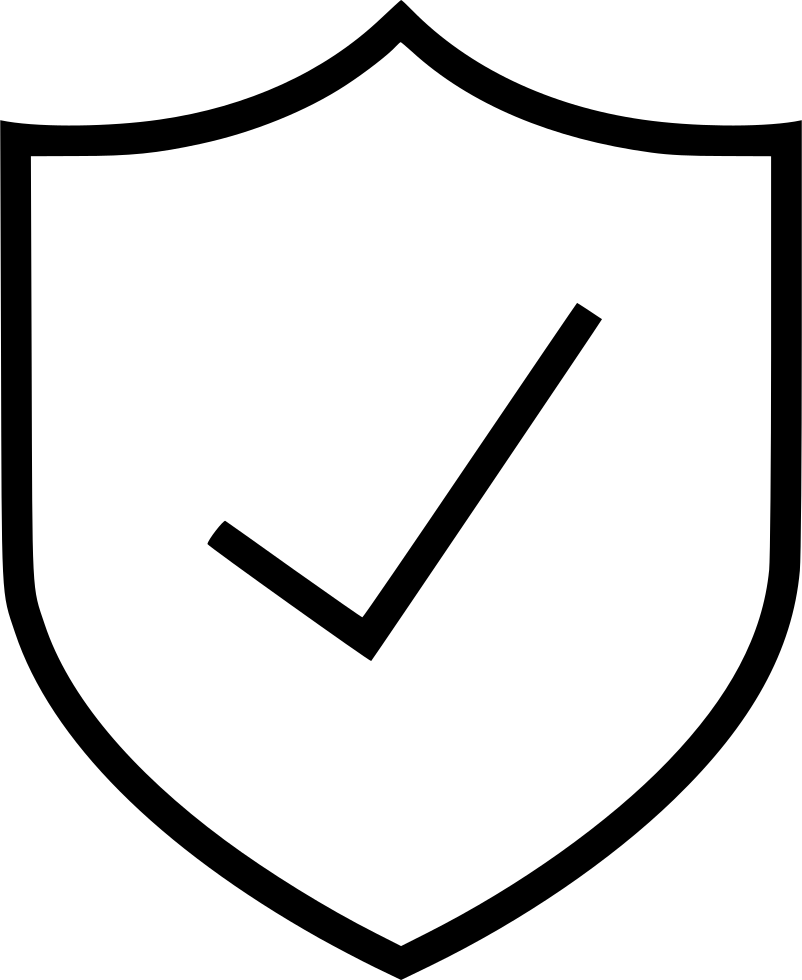 Shield Check Mark Secured Comments Clipart (802x980), Png Download