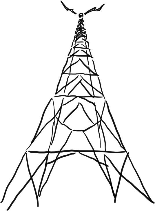Wrfis Radio Tower Clipart (535x730), Png Download