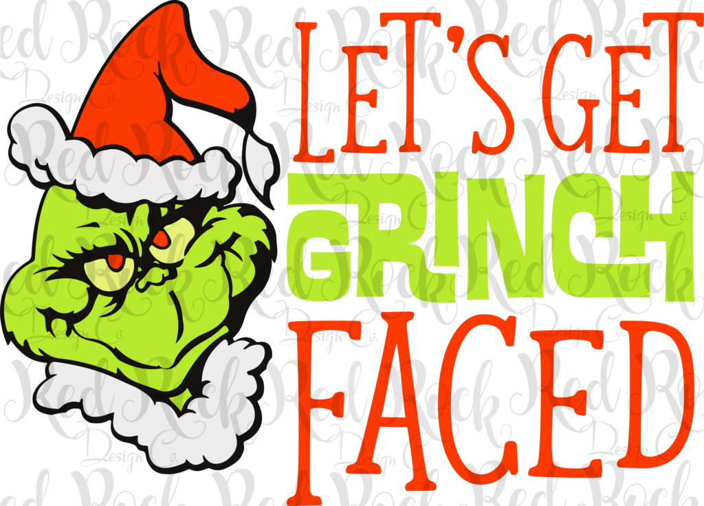 Let's Get Grinch Faced Clipart (1024x736), Png Download