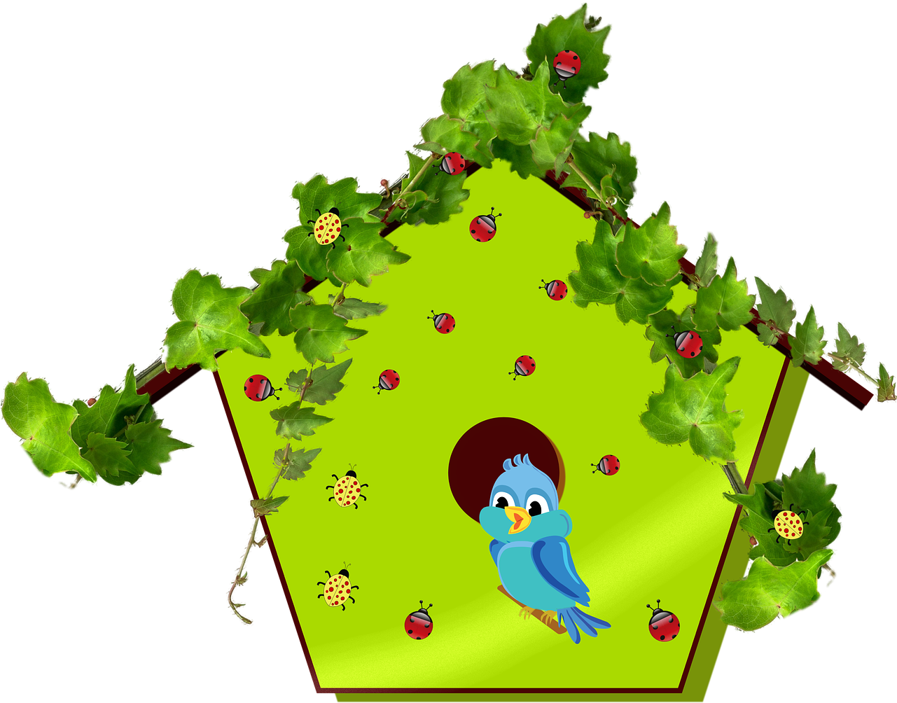 Bluebird Bird Birdhouse Clipart (1280x1280), Png Download