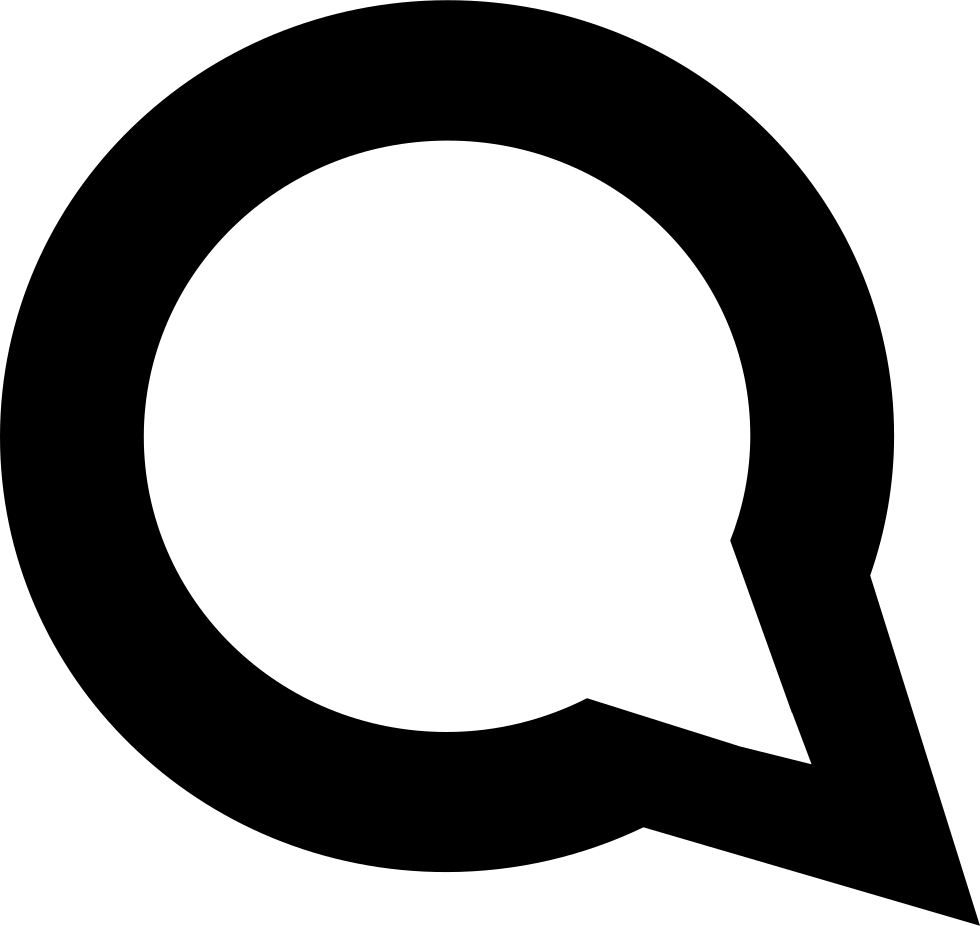 Speech Bubble Of Gross Outline And Circular Shape Comments Clipart (980x926), Png Download