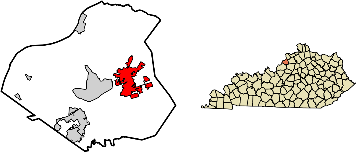 Oldham County Kentucky Incorporated And Unincorporated Clipart Full