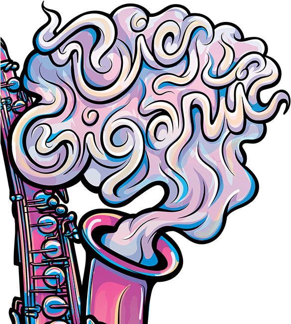 "big Gigantic Saxophone"- Sticker Design On Wacom Gallery Clipart (600x687), Png Download