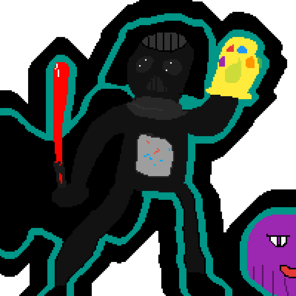 Darth Vader W/ Infinity Gaunlet Clipart (1200x1200), Png Download