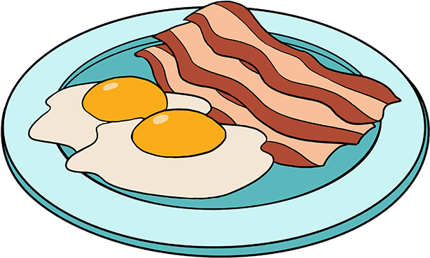 How To Draw Bacon Clipart (680x678), Png Download