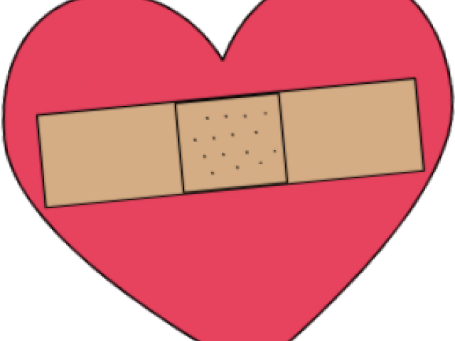 Broken Heart Clipart Bandaid Clipart - Png Download (640x480), Png Download