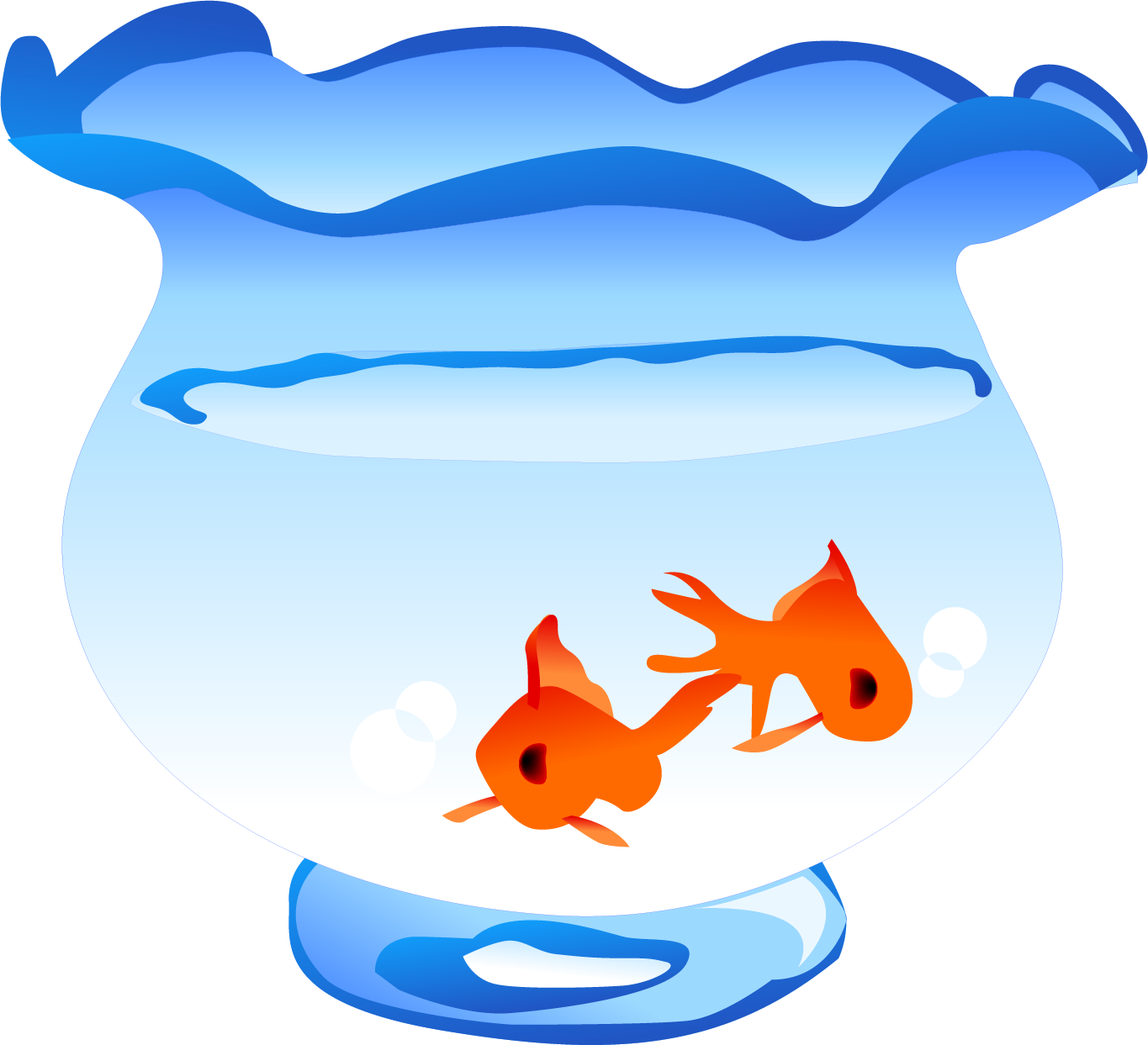 Aquarium Goldfish Clipart (1365x1243), Png Download