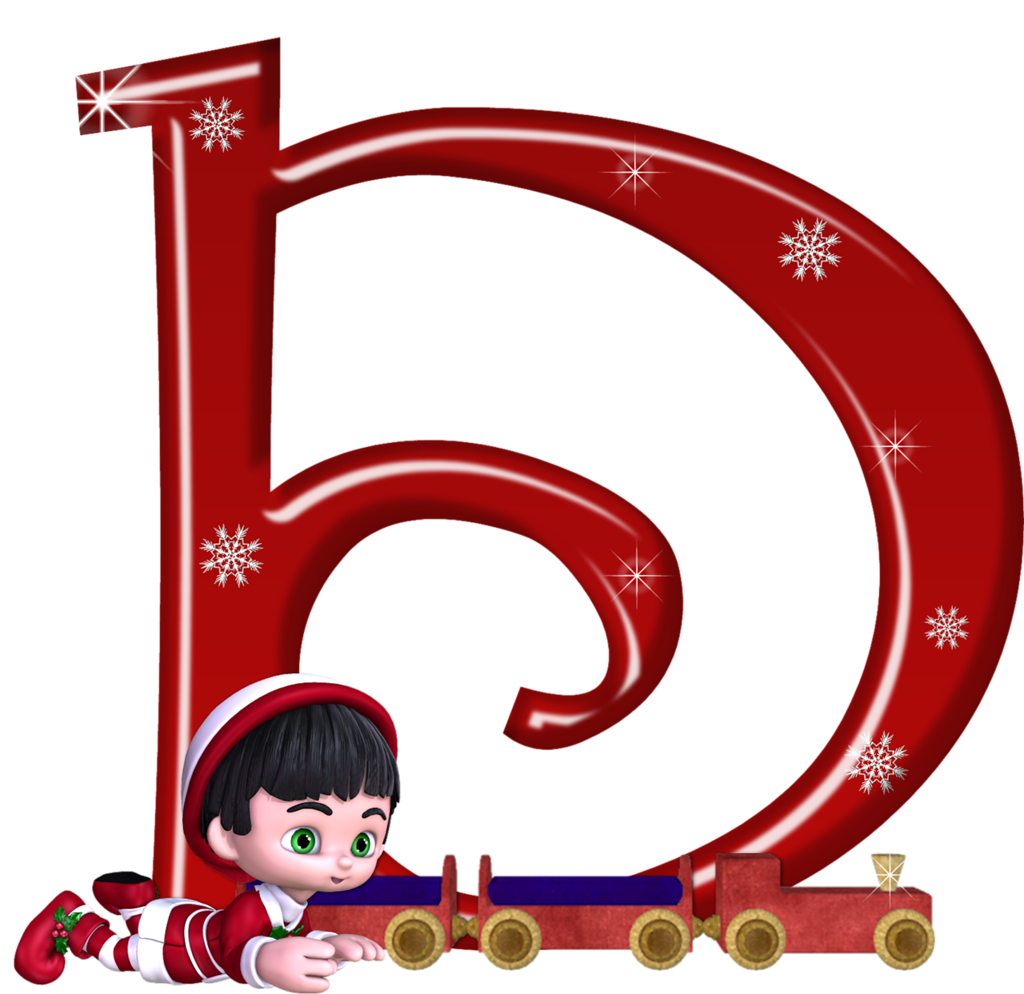 B *✿* Christmas Alphabet, Christmas Themes, Letter Clipart (1024x994), Png Download