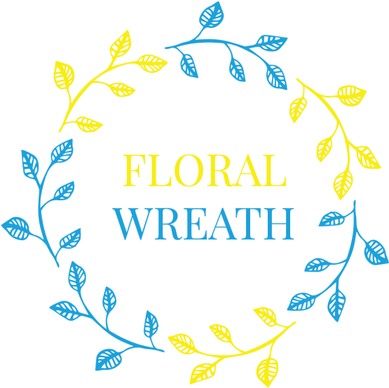 Leaf Floral Ornaments Wreath Badge, Wedding, Wreath, Clipart (555x554), Png Download