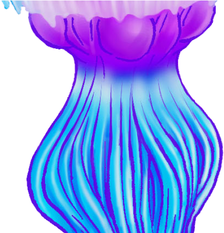 Jellies Clipart Blue Jellyfish - Png Download (640x480), Png Download