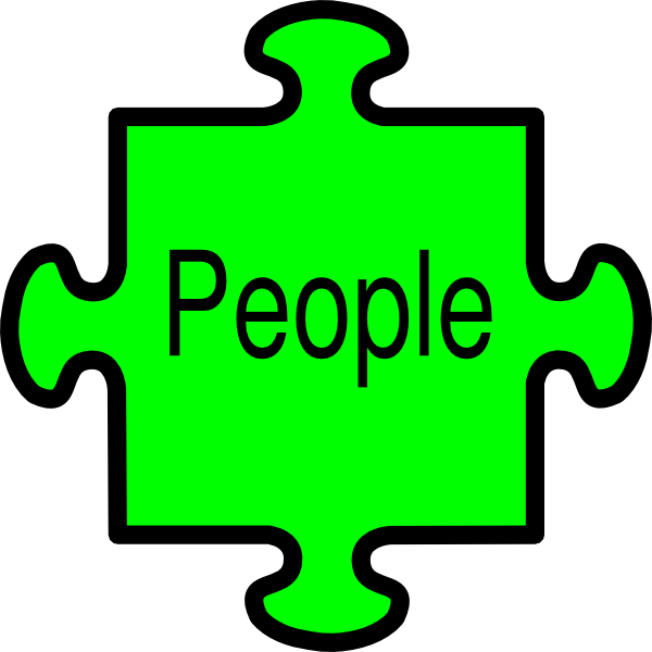 This Free Clip Arts Design Of Jigsaw People Green - Png Download (600x600), Png Download