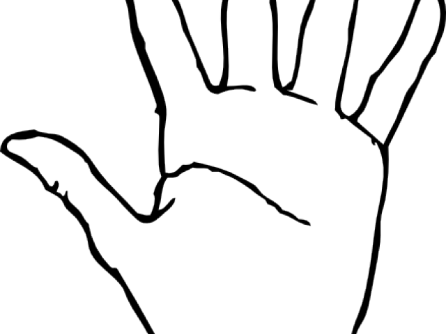 Handprint Clipart Black And White - Png Download (640x480), Png Download
